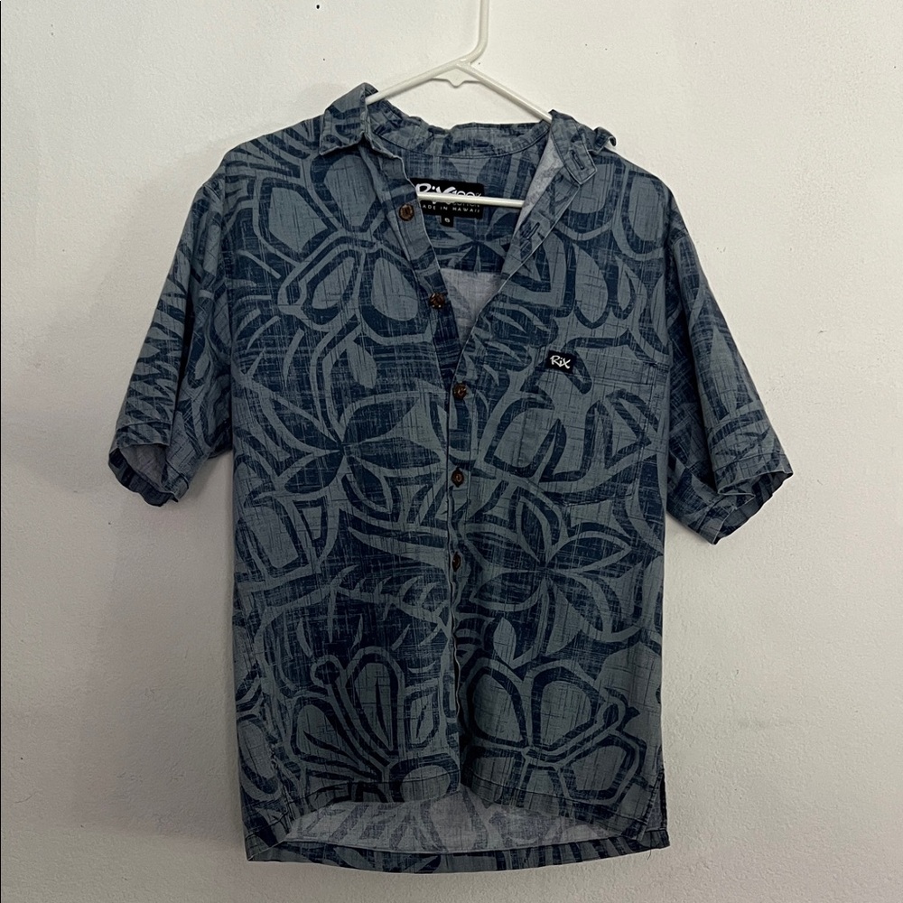 Chic Blue Casual Button Down Shirt
